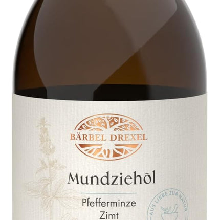 BÄRBEL DREXEL® Zii Oil Natural Mouth Draw Ayurvedic Mouth Rinse for Detoxification 100% Vegan Manufacture Germany Oil Drawing Treatment Mouth Oil Peppermint Oil Drawing Tooth Oil 250ml