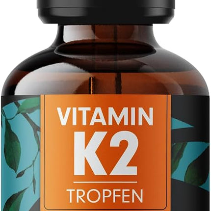 Vitamin K2 Drops High Dose 1800x (50ml) - 200 µg Vitamin K2 MK7, Pharmaquinone Premium Vit. K2 High Dose with 99.7+% All Trans Content - Laboratory Tested with Certificate - 100% Vegan