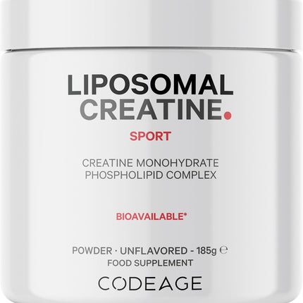 Codeage Liposomal Creatine Monohydrate Powder - 3000 mg Per Serving, Tasteless, 60 Servings - Dietary Supplement Before and After Training - 2 Month Supply