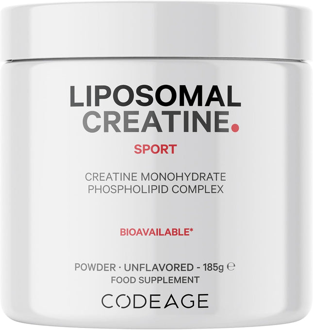 Codeage Liposomal Creatine Monohydrate Powder - 3000 mg Per Serving, Tasteless, 60 Servings - Dietary Supplement Before and After Training - 2 Month Supply