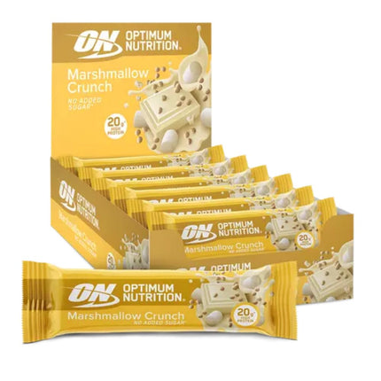 Optimum Nutrition Protein Crisp Bar with Whey Protein Isolate, Low Carb High Protein Snacks with No Added Sugar, Peanut Butter, 10 Bar (10 x 65g)