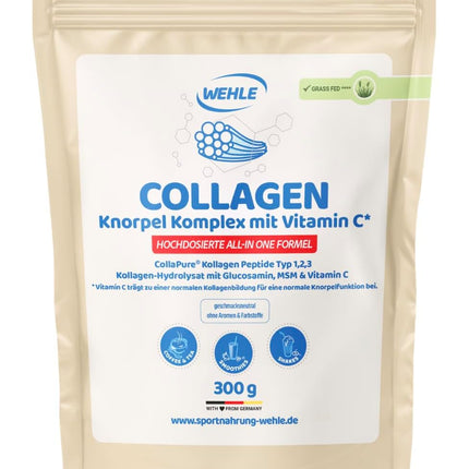 Wehle Knorpel Komplex mit Vitamin C MSM und Glucosamin* Vitamin C trägt zu einer normalen Kollagenbildung für eine normale Knorpelfunktion bei