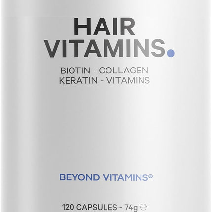 Codeage Hair Vitamins 10000 Mcg Biotin, Keratin, Collagen, Vitamin A, B12, C, D3, E, Zinc, Turmeric, Probiotics Enzymes Support Hair Care Dietary Supplement for Healthy Hair, 120 Capsules