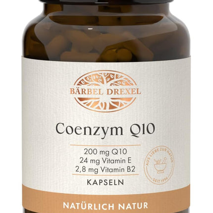 BÄRBEL DREXEL Coenzyme Q10 with Vitamin E Capsules High Dose & Vegetable 100 mg (Pack of 30) 100% Vegan Made in Germany Vitamin B2 CoQ10 Coenyzm Q10 200 mg Supports Heart Functions