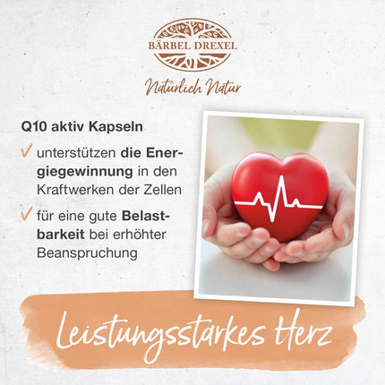 BÄRBEL DREXEL Coenzyme Q10 with Vitamin E Capsules High Dose & Vegetable 100 mg (Pack of 30) 100% Vegan Made in Germany Vitamin B2 CoQ10 Coenyzm Q10 200 mg Supports Heart Functions