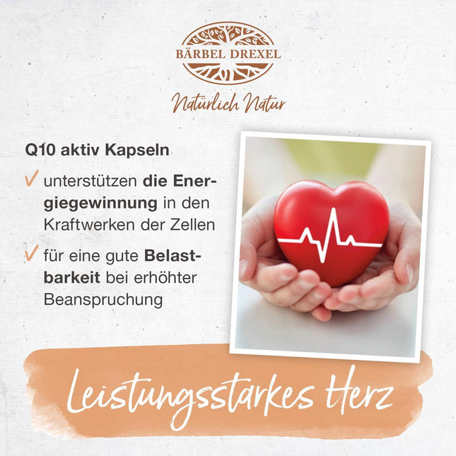 BÄRBEL DREXEL Coenzyme Q10 with Vitamin E Capsules High Dose & Vegetable 100 mg (Pack of 30) 100% Vegan Made in Germany Vitamin B2 CoQ10 Coenyzm Q10 200 mg Supports Heart Functions
