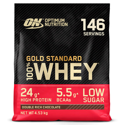 Optimum Nutrition Gold Standard Whey Protein Powder Muscle Building Supplements With Glutamine and Amino Acids, Vanilla Ice Cream, 146 Servings, 4.54kg, packaging may vary