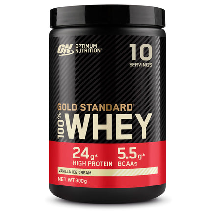 Optimum Nutrition Gold Standard 100% Whey Protein Powder for Muscle Building and Regeneration with Naturally Occurring Glutamine and BCAA Amino Acids, Double Rich Chocolate, 10 Servings, 310 g