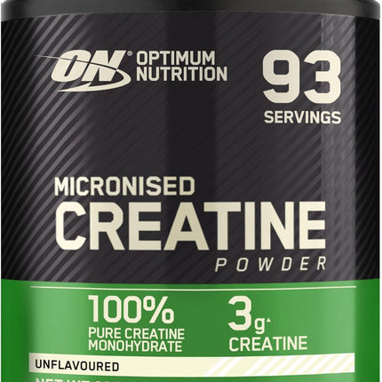Optimum Nutrition Micronised Creatine Powder, Unflavoured Monohydrate Powder for Muscle Growth, 88 Servings, 317g