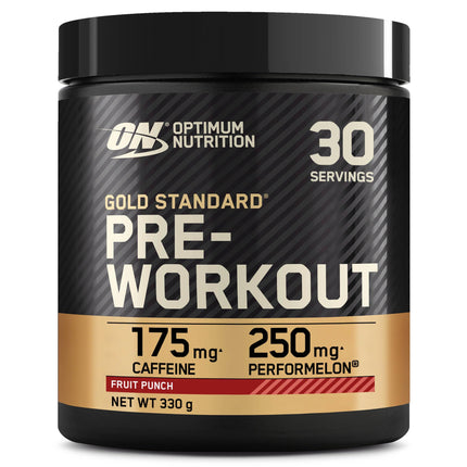 Optimum Nutrition ON Gold Standard Pre Workout, Energy Drink Powder with Creatine Monohydrate, Beta Alanine, Caffeine and Vitamin B Complex, Blue Raspberry, 30 Servings, 330 g, Packaging May Vary