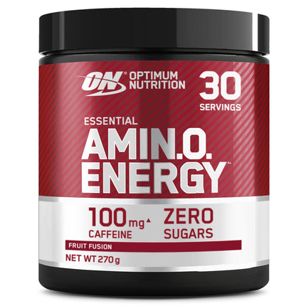 Optimum Nutrition Amino Energy Pre Workout Powder Keto Friendly with Beta Alanine, Caffeine, Amino Acids and Vitamin C, Lemon Lime, 30 Servings, 270g