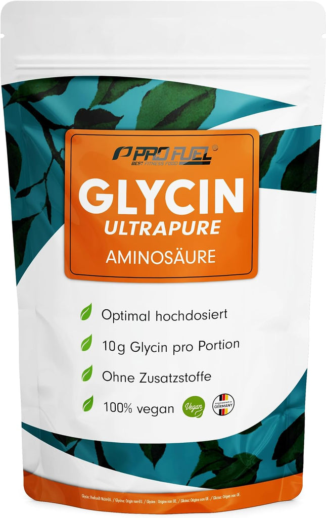 Glycine Powder 1 kg - Optimal High Dose with 10 g Glycine per Day - Glycine Ultrapure with over 99.9% Purity - Amino Acid without Additives - Laboratory Tested with Certificate - Supply for 100 Days