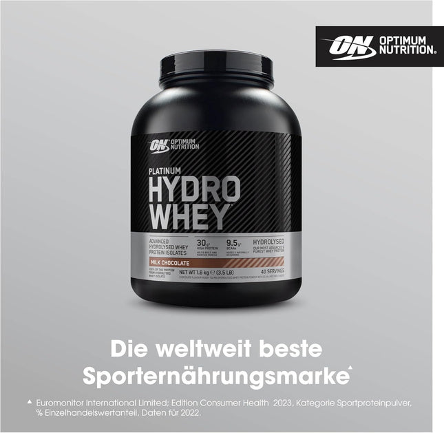 Optimum Nutrition ON Hydro Whey Protein Isolate Powder, Protein Powder, Rich in Essential Amino Acids Complex and BCAA 1076042 Milk Chocolate 1590