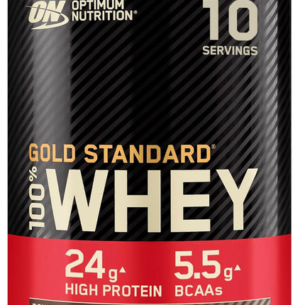 Optimum Nutrition Gold Standard 100% Whey Protein Powder for Muscle Building and Regeneration with Naturally Occurring Glutamine and BCAA Amino Acids, Double Rich Chocolate, 10 Servings, 310 g