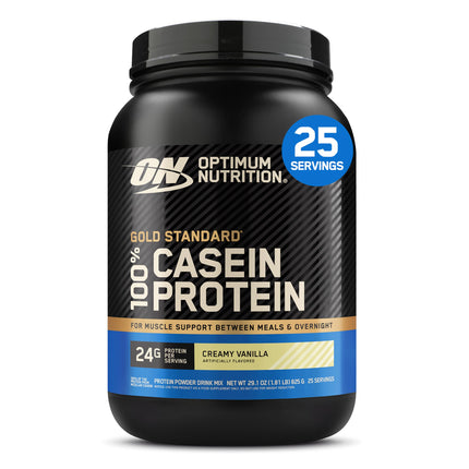 Optimum Nutrition ON 100% Gold Standard Casein Protein, protein powder rich in essential amino acid complex, BCAA, Chocolate Supreme, 27 servings, 0.9 kg