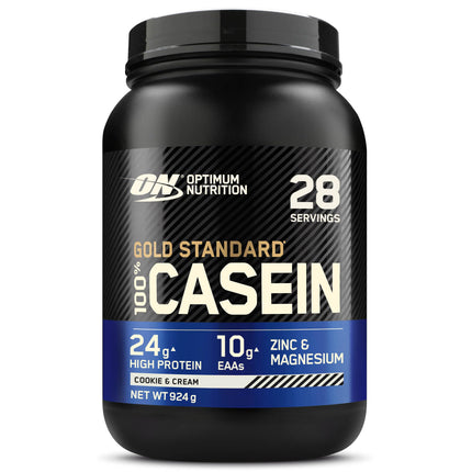 Optimum Nutrition ON 100% Gold Standard Casein Protein, protein powder rich in essential amino acid complex, BCAA, Chocolate Supreme, 27 servings, 0.9 kg