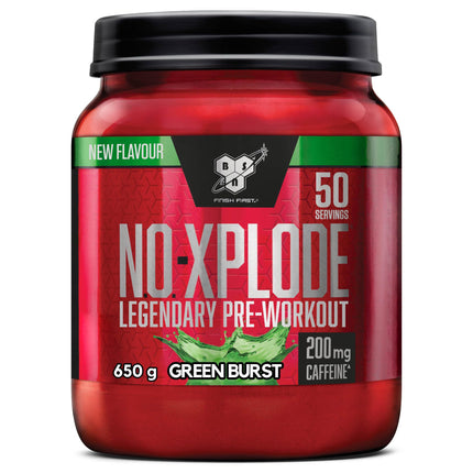 BSN Nutrition N.O.-Xplode Pre-Workout Powder Dietary Supplement, More Energy and Concentration with Caffeine, Amino Acids, Vitamin C and Zinc, Purple Power Flavour, 50 Servings, 650 g