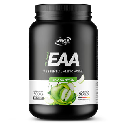 Wehle EAA Powder 500 g - Amino Powder with 8 Essential Amino Acids, Vegan, No Sugar, for Sports and Fitness (Cola Cherry)