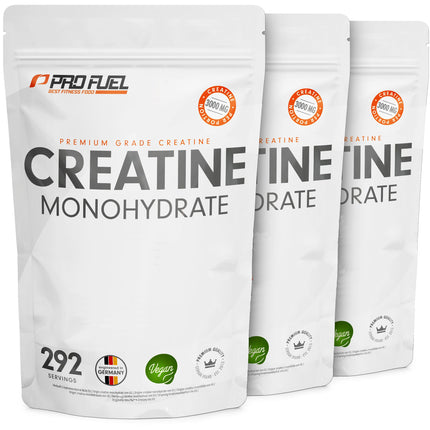 Creatine Monohydrate Powder 1 kg / 1000 g Pure Creatine Monohydrate in Micronised Quality - Creatine Monohydrate with 3000 mg Creatine per Day - Creatine Powder 100% Vegan - Supply for 292 Days