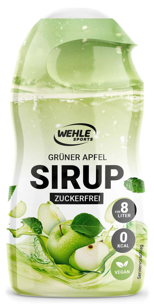 WEHLE Sugar Free Syrup [Zero Syrup] - Sugar-free Syrup for Water with Flavour, No Sugar and Calories, 65 ml (Red Apple)