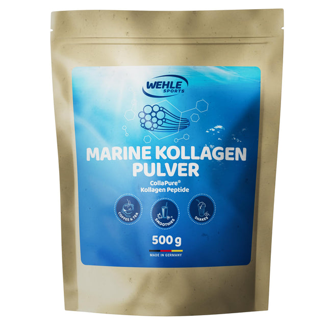 Marine Collagen Powder 500 gm – Collagen Hydrolysate Peptides Type I and Type II – Wehle Sports Fish Collagen, Tasteless