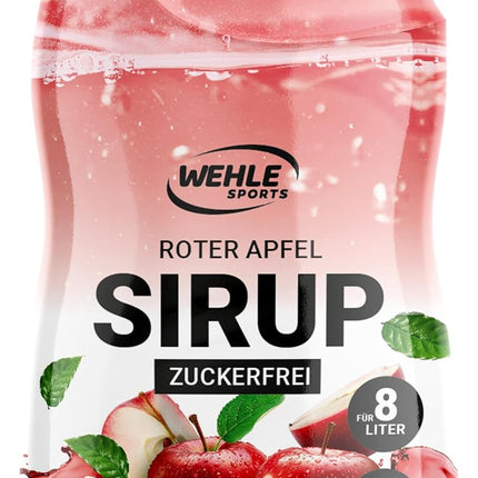 WEHLE Sugar Free Syrup [Zero Syrup] - Sugar-free Syrup for Water with Flavour, No Sugar and Calories, 65 ml (Red Apple)
