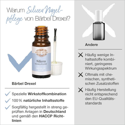 Bärbel Drexel® Silicea Nail Building Serum & Nail Care Protection & Strengthening Cuticles + Moisturises 100% Vegan Manufacture in Germany Brittle Nails Nail Treatment Nail Repair Gel