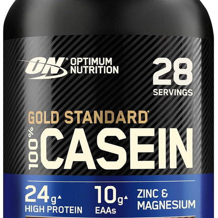 Optimum Nutrition ON 100% Gold Standard Casein Protein, protein powder rich in essential amino acid complex, BCAA, Chocolate Supreme, 27 servings, 0.9 kg