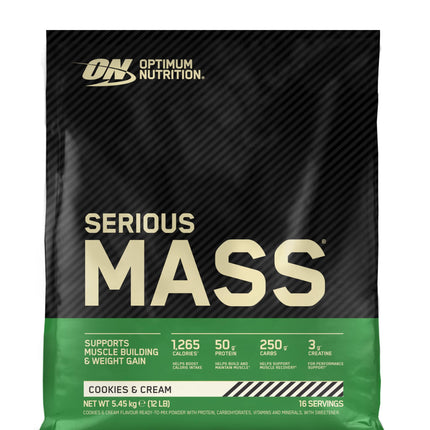 Optimum Nutrition Serious Mass 2025 Weight Gainer Powder, Vanilla Flavour, 5.33 kg, 16 Servings