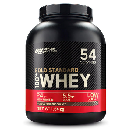 Optimum Nutrition Gold Standard 100% Whey, Protein Powder, Vanilla Ice Cream Flavour, 1.62 kg, 54 Servings