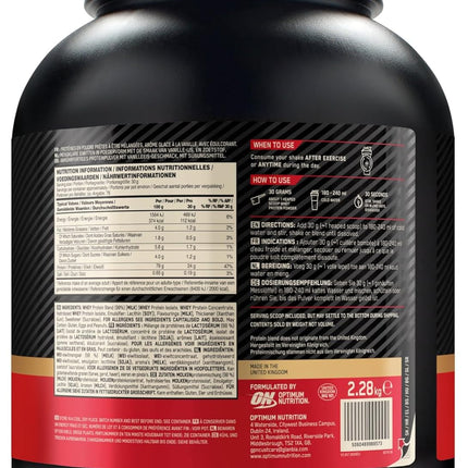 Optimum Nutrition Gold Standard Whey Muscle Building and Recovery Protein Powder With Glutamine and Amino Acids, Vanilla Ice Cream, 73 Servings, 2.27kg, packaging may vary
