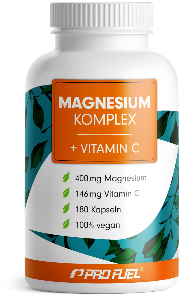 Magnesium Complex 180 Capsules, 400 mg Elemental Per Day, 5 High-Quality Forms: Magnesium Oxide, Citrate, Bisglycinate, Malate & Ascorbate, Optimal Bioavailability, 3 Month Supply