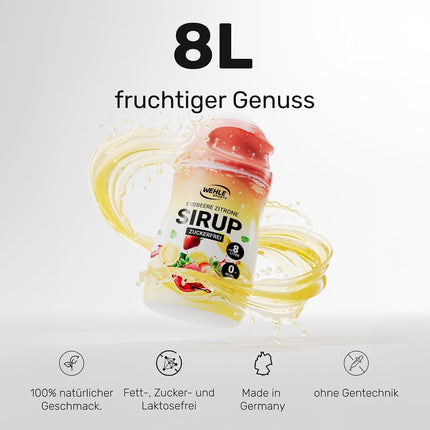WEHLE Sugar Free Syrup [Zero Syrup] - Sugar-free Syrup for Water with Flavour, No Sugar and Calories, 65 ml (Red Apple)
