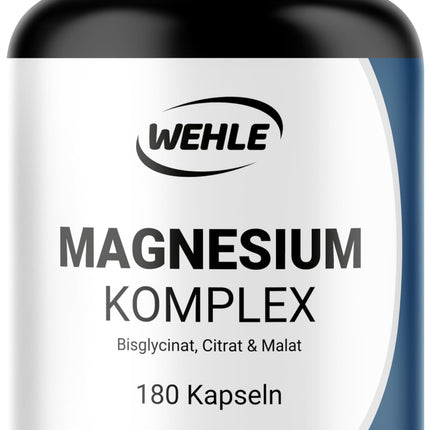 Magnesium complex. 375mg elementary magnesium per daily dose. Magnesium bisglycinate Magnesium citrate Magnesium alate, high dosage, vegan