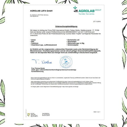 Luondu Selenium Drops, 200 μg High Dose, 50 ml, Vegan, 100 μg Selenium per 2 Drops, Sodium Selenite with Highest Bioactivity Produced and Laboratory Tested in Germany