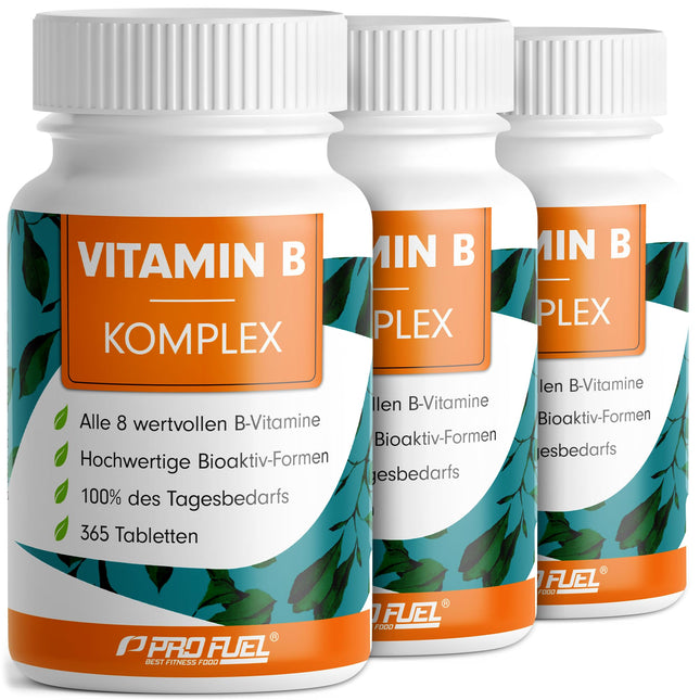 Vitamin B Complex 365 Tablets - B Complex with B12 - All 8 B Vitamins (B1, B2, B3, B5, B6, B7, B9, B12) + Co-Factors Choline & Myo-Inositol, Laboratory Tested with Certificate, Vegan