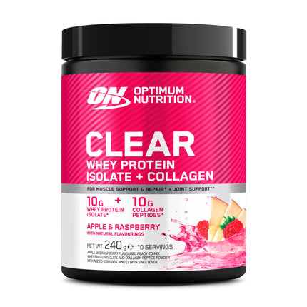 Optimum Nutrition Summer Fruit Iced Tea: Ready Whey Protein Isolate and Collagen Peptide Powder with Vitamin C and D with Sweeteners, 10 Servings, 240g