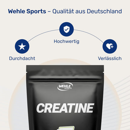 Creapure® Creatine Monohydrate Powder 500 g - Creatine Monohydrate - High Dose - Vegan - Bottled in Germany