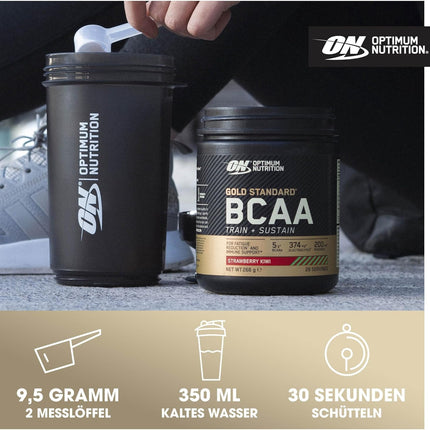 Optimum Nutrition Gold Standard BCAA Powder Branch Chain Amino Acids Supplement with Vitamin C, Wellmune and Electrolytes for Intra Workout Support, Raspberry and Pomegranate, 28 Servings, 266g