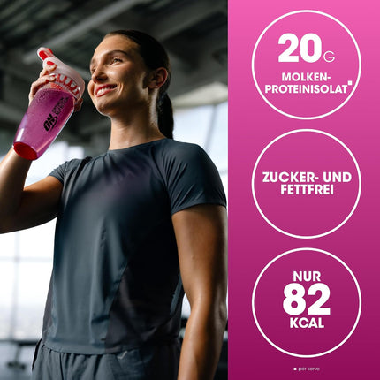 Optimum Nutrition Clear Whey Isolate, 20 g Whey Protein Isolate, Blackcurrant, Sugar-Free, Refreshing Protein Drink for Muscle Building & Preservation, 480 g, 20 Servings