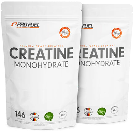 Creatine Monohydrate Powder 500 g - Creatine Monohydrate in Micronised Quality - Creatine Monohydrate Optimal High Dose - Laboratory Tested with Certificate - 100% Vegan - for 146 Applications