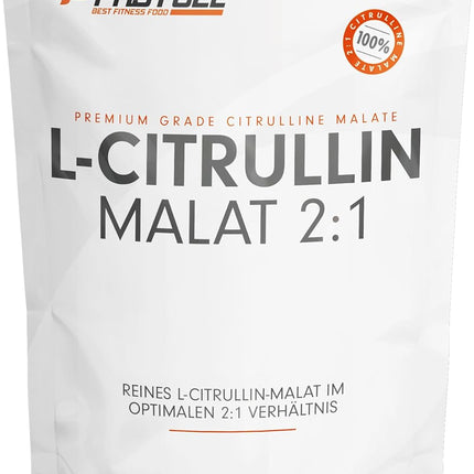 L-Citrulline Malate - 500 g Powder with 3000 mg L-Citrulline Malate 2:1 per Serving - Storage Pack for 166 Applications - No Additives - Laboratory Tested with Certificate
