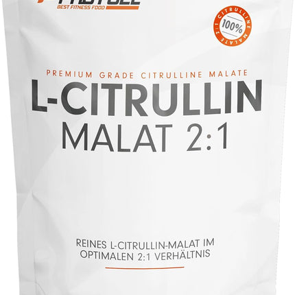 L-Citrulline Malate - 500 g Powder with 3000 mg L-Citrulline Malate 2:1 per Serving - Storage Pack for 166 Applications - No Additives - Laboratory Tested with Certificate