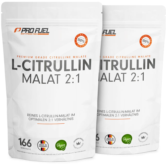 L-Citrulline Malate - 500 g Powder with 3000 mg L-Citrulline Malate 2:1 per Serving - Storage Pack for 166 Applications - No Additives - Laboratory Tested with Certificate