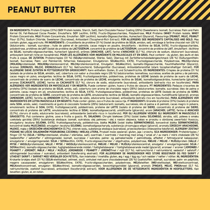 Optimum Nutrition Protein Crisp Bar with Whey Protein Isolate, Low Carb High Protein Snacks with No Added Sugar, Peanut Butter, 10 Bar (10 x 65g)