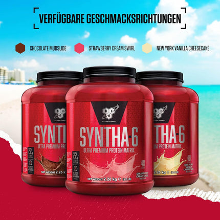 BSN Syntha 6 Whey Protein Powder Shake formulated for Muscle Development by BSN - Chocolate Mudslide, 48 Servings, 2.27kg