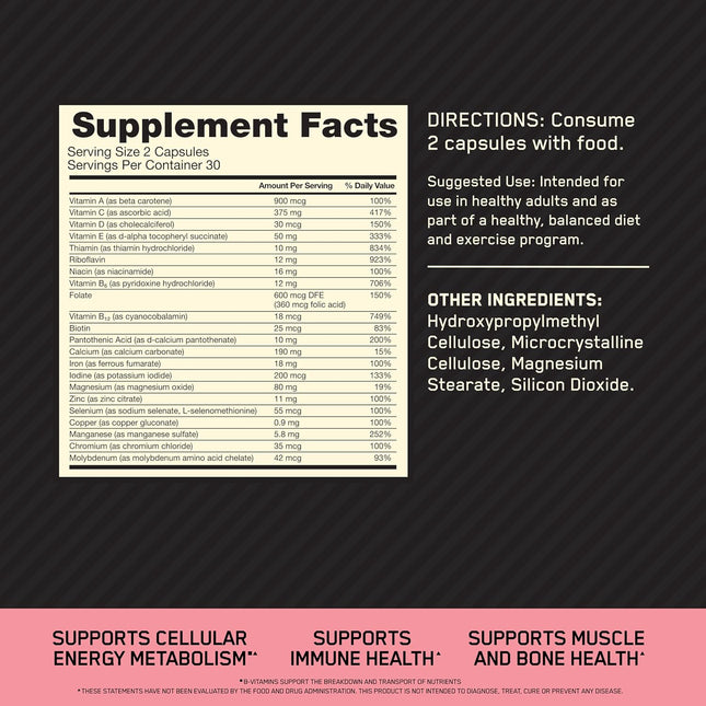 Optimum Nutrition Opti-Women Supplement, 60 Capsules