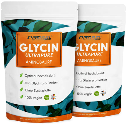 Glycine Powder 1 kg - Optimal High Dose with 10 g Glycine per Day - Glycine Ultrapure with over 99.9% Purity - Amino Acid without Additives - Laboratory Tested with Certificate - Supply for 100 Days
