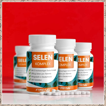 Selenium High Dose 365 x Selenium 200 μg Tablets - Selenium Complex from 3 High-Quality Selenium Sources: Selenium Yeast, Selenium Methionine & Sodium Selenite, Selenium Tablets - Laboratory Tested with Certificate - 100% Vegan