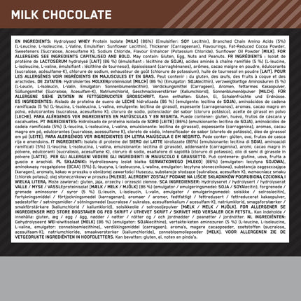 Optimum Nutrition ON Hydro Whey Protein Isolate Powder, Protein Powder, Rich in Essential Amino Acids Complex and BCAA 1076042 Milk Chocolate 1590